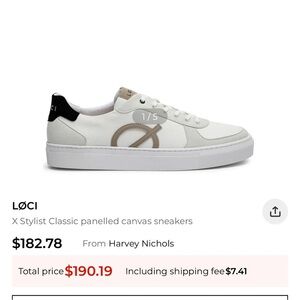 Loci Women X Stylist Classic Panelled Canvas Sneaker Style Seven Sz EUR 37 (6.5)